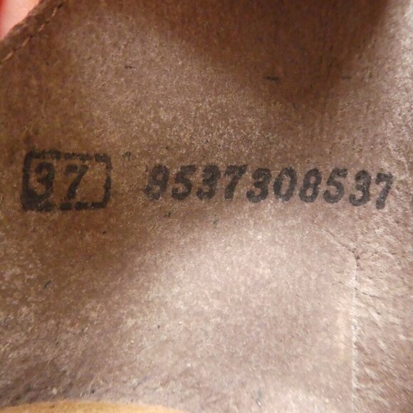 Reiker Rabea Taupe Leather Jeweled Open Toe Ankle Cuff Sandals Womens 37 US 7 - Picture 11 of 13